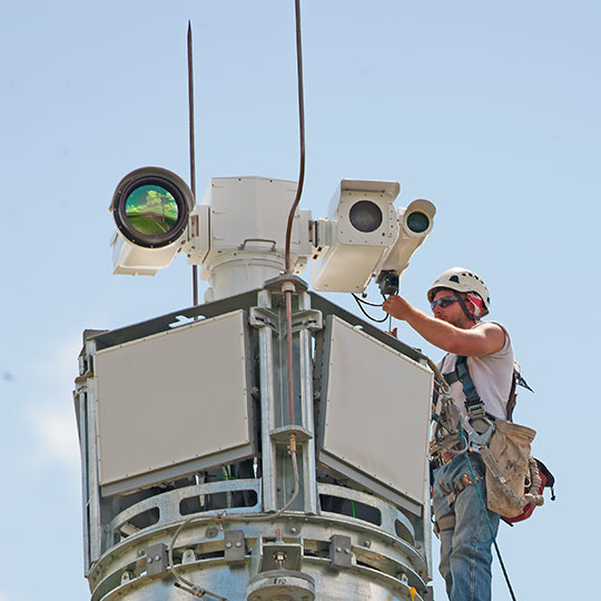 Tower-mounted Night Hawk HD with WALRSS
